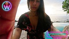 Amateur MILFs by Wifebucket - She gives head and rides cock against a beautiful sunset
