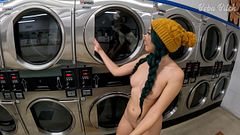 I Locked my Clothes in the Dryer at a Public Laundromat | ENF Public Masturbation and SQUIRT