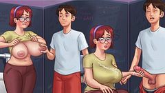 Sexy Chubby girl with her friend daniel with bathroom | Sommertime saga gameplay