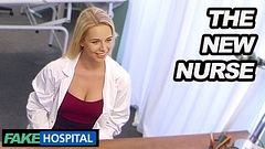 Fake Hospital - New Blonde NURSE is so HOT the Doc Cums Twice