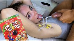 Eating Breakfast! (Armpit Bowl Cereal with Cum)