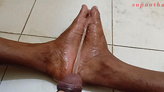 shaking squirting and cum in bathroom sex
