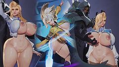 Marvel Rivals - Clock And Dagger Basic Costume Huge ass and Boobs thicc Nude Mod