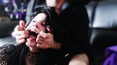 Hot submissive teen Violette Black rough fuck & humiliation