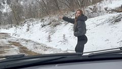 Madura Argentina de culo grande folla a un desconocido en la ruta