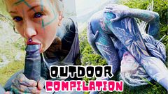 1 hour Public Outdoor Sex - POV, ANAL, Squirt, Sextoys - Masturbation in Nature - real couple