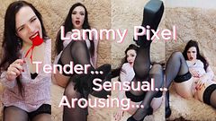 Cute Lammy Pixel teases and drives crazy play with body and pussy