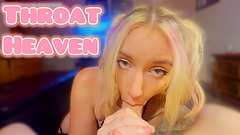4K POV Gorgeous Blonde In Cowprint Seduces You With Hottest Throat Fuck