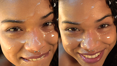 My stepsister XattlaLust was very happy with my cum on her face. Big Facial..