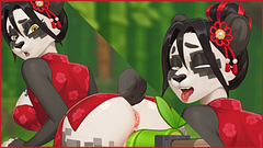 Wild Panda-Girl: Frenetic Sex in the Bamboo Forest