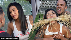 Italian farmer fucks a big-ass Colombian outdoors - Lucas Peracchi & Mariana Martix