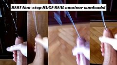 La recopilación más impresionante de enormes corridas espesas de una gran polla real hetero!
