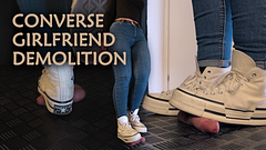 Girlfriend Converse Demolition - Cock Balls Crush Trample, Shoejob, Bootjob, CBT, Ballbusting