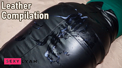 Leather Fetish Compilation - Dry Humping, Thighjob and Assjob!