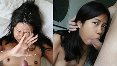 White cock is too big for 18 year old Thai amateur