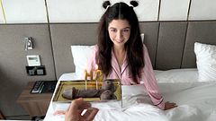 Happy Birthday Katty West - She dreamed of a BBC, but she got Fucked by White Cock