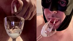 Cum eating superhero - batman liks drinking sperm