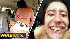 Student Ruined my Day So I Ruined her FACE with SPUNK - Fake Driving School