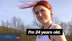 Redheaded 24 Year Old Czech Babe Fucked Outside - CZECH XXX