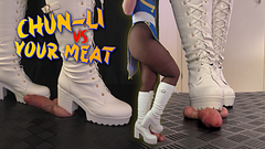 Chun-Li vs Your Meat - Cock Balls Crush Trample, Shoejob, Bootjob, CBT, Ballbusting, Trampling