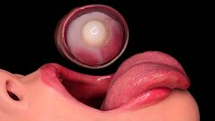 CLOSE UP: HORNY CONDOM BLOWJOB! She REMOVED the CONDOM and Got CUM in MOUTH TWICE! ASMR Sucking DICK