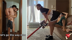 I fucked hard the slutty cleaning lady (ENGLISH SUBTITLES)