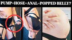 Sexy dance gone wild! Belly inflation pornstar expands beyond limits