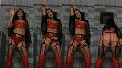 Sexy Cage Dance – Red Lingerie, Body Stockings & Sensual Moves 320