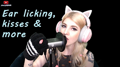Shy Egirl gently sucks, kisses and licks your ears ASMR