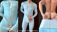 Full Body Outfit Muscle Guy Caught Masturbating Huge Dick Perfect Ass HOT Cumshot Smooth Twink