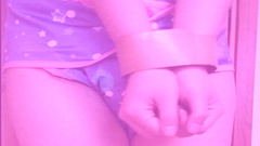 The maid is being punished by her master for wetting herself while working.