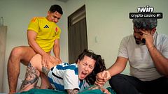 Friend fucks his friend's wife after losing a bet - Angel Cruz & Blaze Rager