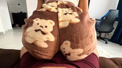 Humping and make my stepbrother cum on him,with me ass in my teddy bear pajamas