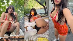 Nilabasan ng Dagta Pinay Camping & Cumming sa ilog nag banlaw
