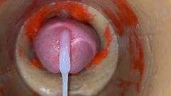 Camera deep inside tight pussy captures huge cum explosion 4k