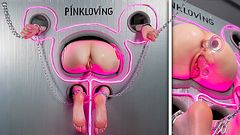 Gloryhole box. I shove whatever I want into her pussy and anal. She cums nonstop - pinkloving