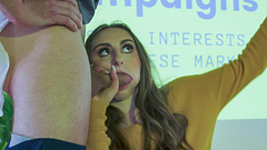 The Entire Office Uses Penelope Kay's Mouth and Cunt as a Cock Hugger