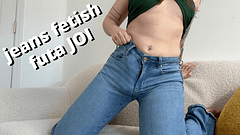 JOI with futa cumshot: jerk off with redhead hottie in jeans - full video on Veggiebabyy Manyvids