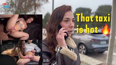 Taxi - Morena le paga al taxista con su coño apretado y mojado