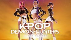 KPop Demon Hunters Kwini Kim, Leya Desantis and Catherine Knight Hunted Your Cock In Foursome Session