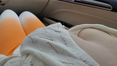 Petite Big Boobs Teasing Stepbrother in the Car after College 18+