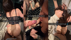19 Year Old College Girl Caught Fucking in a Public Bathroom - Snap Compilation