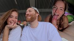 Ich BLASE seinen harten SCHWANZ bei einem Formel 1 Rennen. BELGIEN Spa - VLOG