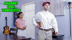Pregnant Sinner Finds God When the Holy Man Pounds Her Wet Pussy