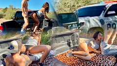 Caught By the Cops Fucking in the Truck Bed - Then Squirted So Fucking Much - Mav & Joey Lee