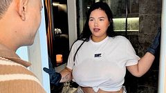 Busty Latina maid has passionate sex with her boss to get a raise - Savannah Watson
