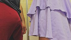Forbidden Touch in Subway Train! Totally Stranger Slid His Dick Inside Her Panties And Ejaculated