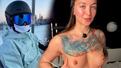 секс с незнакомкой, трахнул наивную сексуальную сноубордистку раком после тренировки