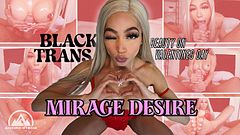 Black Trans Beauty Mirage Desire Gives A Foot, Tit, Hand and Blowjob for Valentine's Day