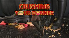 Crushing Your Dinner in High Fall Boots - Junk Food